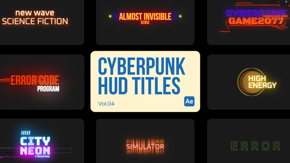 Cyberpunk HUD Titles 04 for After Effects alt