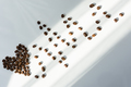 Heart of coffee beans on a white background - PhotoDune Item for Sale