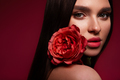 Beautiful romantic young woman with rose. Inspiration of spring and summer. Perfume, cosmetics - PhotoDune Item for Sale