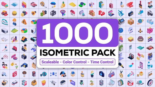 1000+ Isometric Icons Pack