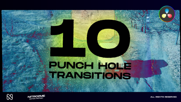 Punch Hole Transitions Vol. 03 for DaVinci Resolve