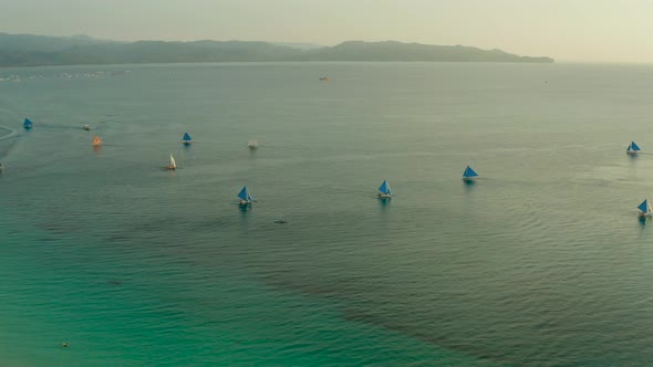 Sunset Over the Sea. Boracay, Philippines