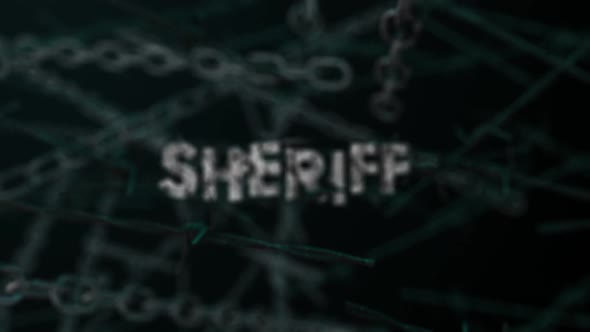 3D Dark Crime Background Word Sherıff