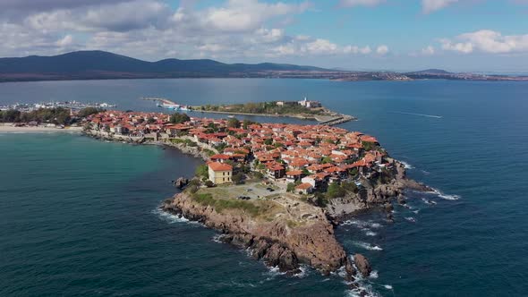 Aerial view to Sozopol city