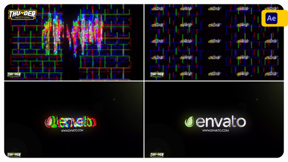 Shining Glitch Logo Reveal alt