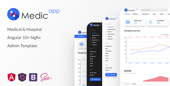 MedicApp - Medical & Hospital Angular 15+ NgRx Admin Template