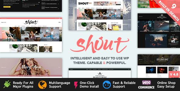 Shout – Blogging WordPress Theme
