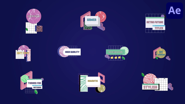 Retro Future Titles for After Effects alt