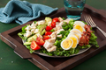 healthy American Cobb salad with egg bacon avocado chicken tomato. hearty keto low carb diet - PhotoDune Item for Sale