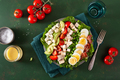 healthy American Cobb salad with egg bacon avocado chicken tomato. hearty keto low carb diet - PhotoDune Item for Sale