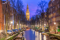 Amsterdam, Netherlands Cityscape on the Canals at Twilight - PhotoDune Item for Sale