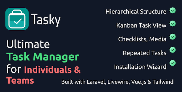 Tasky – Complete Task Management Solution