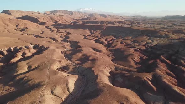 Aerial Landscape of Atlas Mountains in Morocco