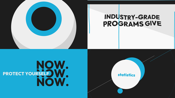 Blue Technology Cybersecurity Promo / Logo Reveal