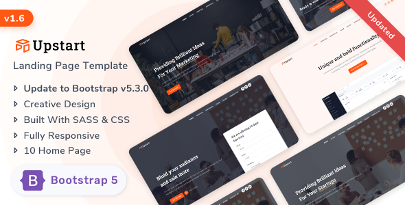 Upstart - Responsive Bootstrap 5 Landing Page Template