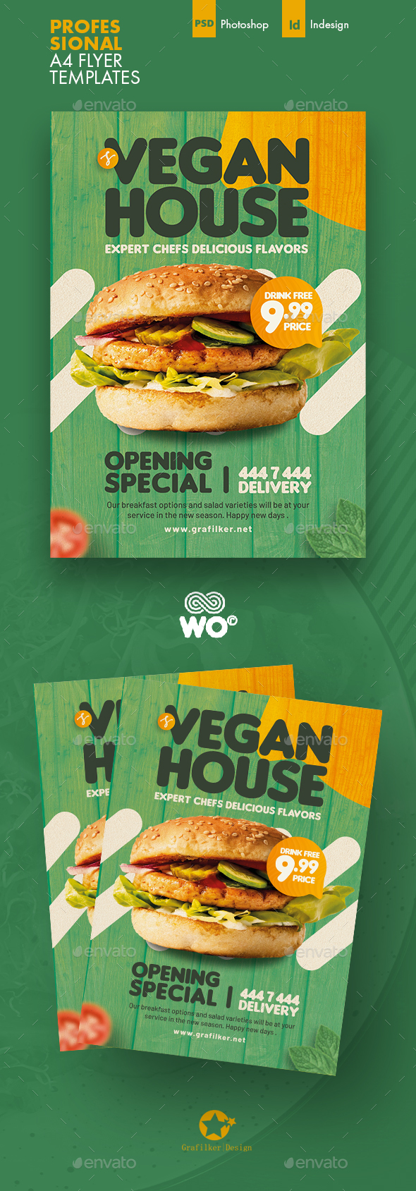 Vegan Burger Flyer Templates