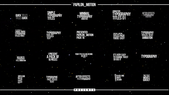 Typography Titles Text | After Effects