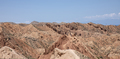 Panoramic photo of the arid desert of Skazka Canyon in Kyrgyzstan. - PhotoDune Item for Sale