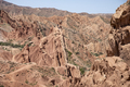Panoramic photo of the arid desert of Skazka Canyon in Kyrgyzstan. - PhotoDune Item for Sale