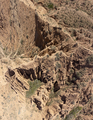 High aerial view of the eroded badlands of the desert in Skazka Canyon, Kyrgyzstan. - PhotoDune Item for Sale