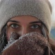 Close-up of the Frozen Woman's Face. - VideoHive Item for Sale