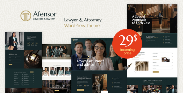 Afensor – Law Firm and Attorney WordPress Theme