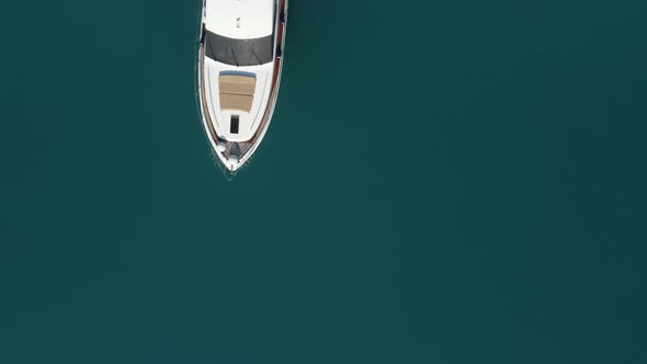 Aerial Yacht on Calm Sea