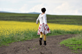 Young woman running on a countryside road. Freedom concept - PhotoDune Item for Sale
