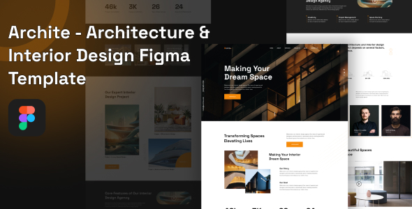 Archite – Architecture & Interior Design Figma Template – 1 Sold!