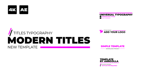 Modern Glitch Titles | AE