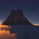 Peak Above Clouds on Sunset 4k - VideoHive Item for Sale