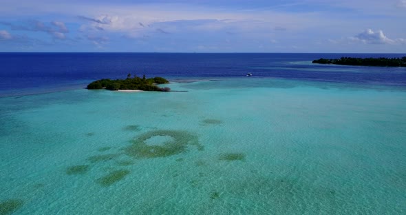 Luxury above abstract view of a paradise sunny white sand beach and blue ocean background