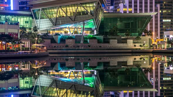 Residential Buildings in Jumeirah Lake Towers Timelapse in Dubai UAE