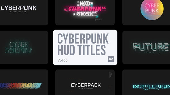 Cyberpunk HUD Titles 05 for After Effects alt