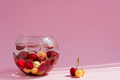 Cherry ripe on a pink background. - PhotoDune Item for Sale