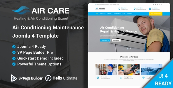 Air Care - Heating & Air Conditioning Service Joomla 4 Template