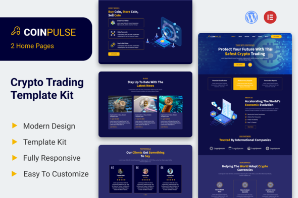 Coinpulse - Crypto Currency & Trading Elementor Template Kit
