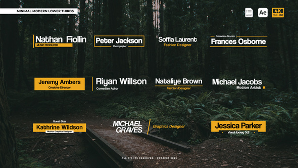 Minimalist Modern Lower Thirds - 4K