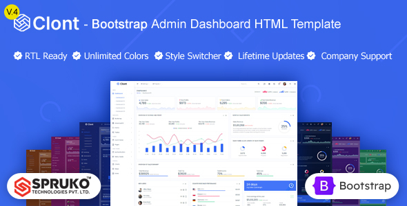 Clont – Bootstrap Admin Dashboard HTML Template