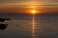 Sunset over the ocean. Orange sea background. Sunset on the sea - PhotoDune Item for Sale