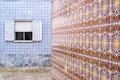 Traditional tiles on the facades of the Portuguese houses of the Algarve - PhotoDune Item for Sale