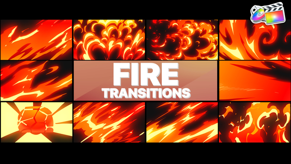 Cartoon Fire Transitions | FCPX alt