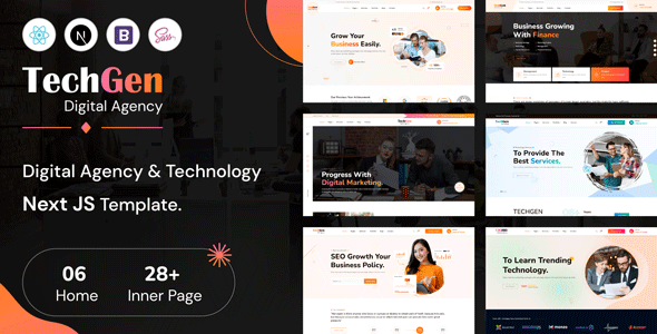 TechGen - Digital Agency & Technology React Next JS Template