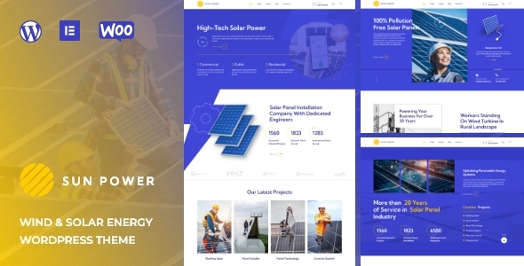 SunPower – Solar and Wind Energy WordPress Theme