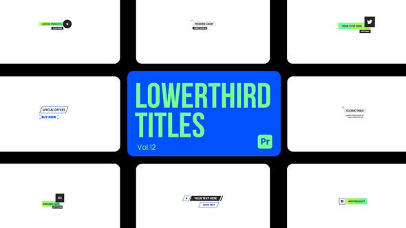 Lowerthird Titles 12 for Premiere Pro