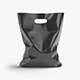 Black Die-cut Plastic Bag - handle packet stand - 3DOcean Item for Sale