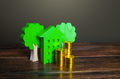 Growing stacks of coins and a green house.  - PhotoDune Item for Sale