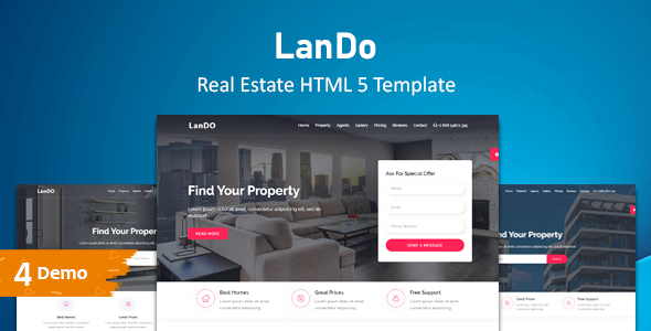 LanDo - Real Estate HTML Template
