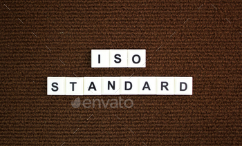 the concept of standardization. ISO quality control certification concept.