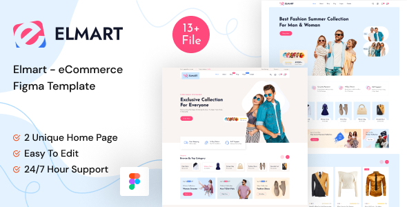 Elmart - Fashion eCommerce Figma Template